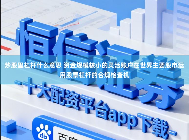 炒股里杠杆什么意思 资金规模较小的灵活账户在世界主要股市运用股票杠杆的合规检查机