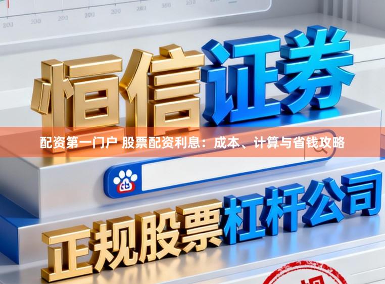配资第一门户 股票配资利息：成本、计算与省钱攻略